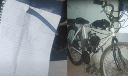 Itaúna: homem furta bicicleta se arrepende e devolve com bilhete pedindo desculpas