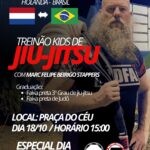 Treinão Kids de Jiu-Jítsu celebra o Dia das Crianças com integração Brasil-Holanda em Formiga