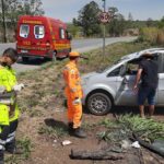 Capotamento na BR-354 mobiliza bombeiros e SAMU em Formiga