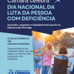 Câmara Municipal de Formiga celebrará o Dia Nacional da Luta da Pessoa com Deficiência