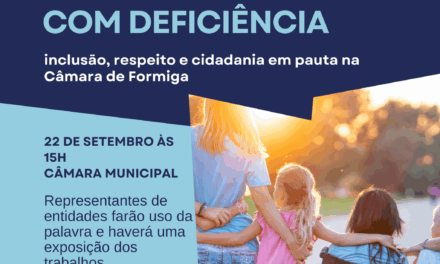 Câmara Municipal de Formiga celebrará o Dia Nacional da Luta da Pessoa com Deficiência
