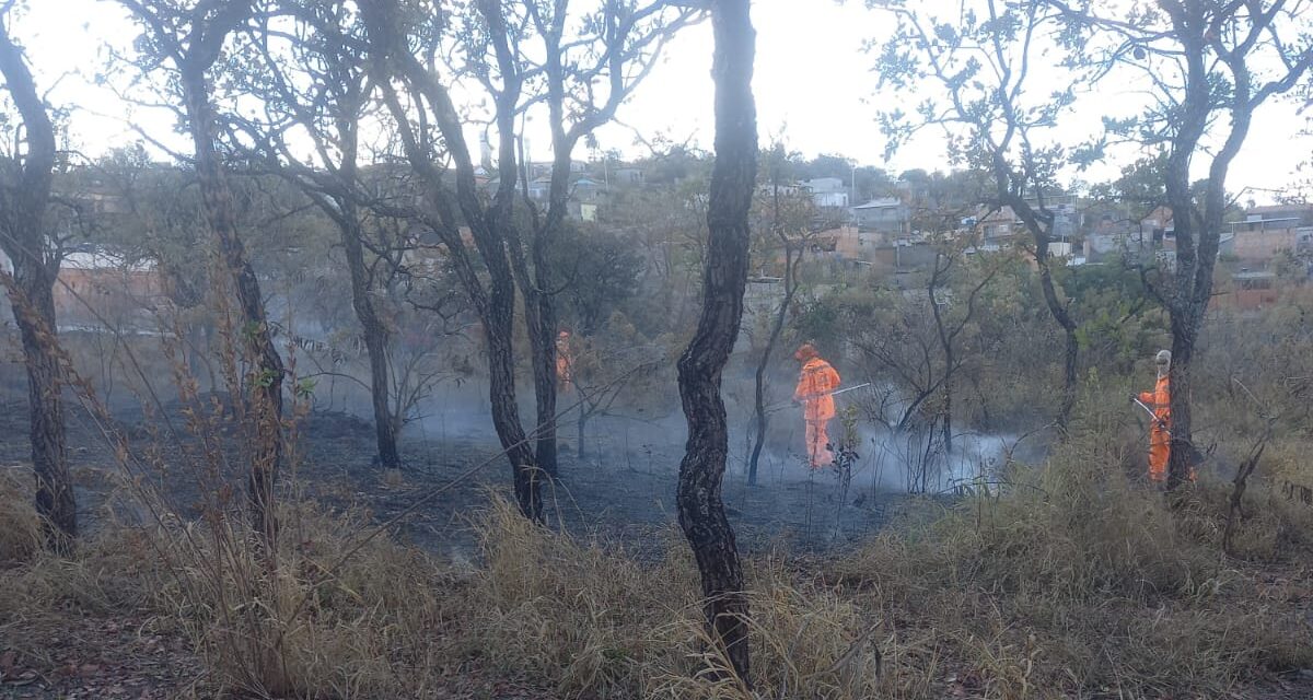 Bombeiros evitam que incêndio atinja galpões comerciais no bairro Planalto, em Formiga