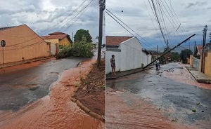 Temporal com granizo causa estragos em Delfinópolis