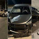Câmeras registram colisão entre carro e moto em Minas; motocicleta explode após impacto