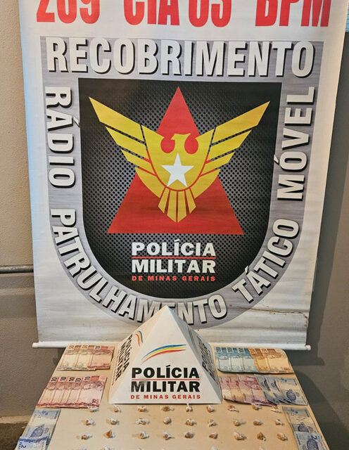 Polícia Militar prende suspeito com 43 pedras de crack em Formiga