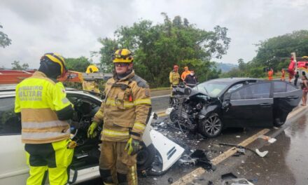 Colisão frontal entre veículos deixa idosa morta e dois feridos graves na BR-459, em Pouso Alegre