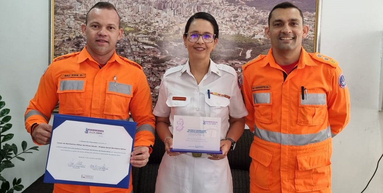 Projeto Bombeiro Sênior do Corpo de Bombeiros de Minas Gerais recebe Prêmio Zilda Arns 2025