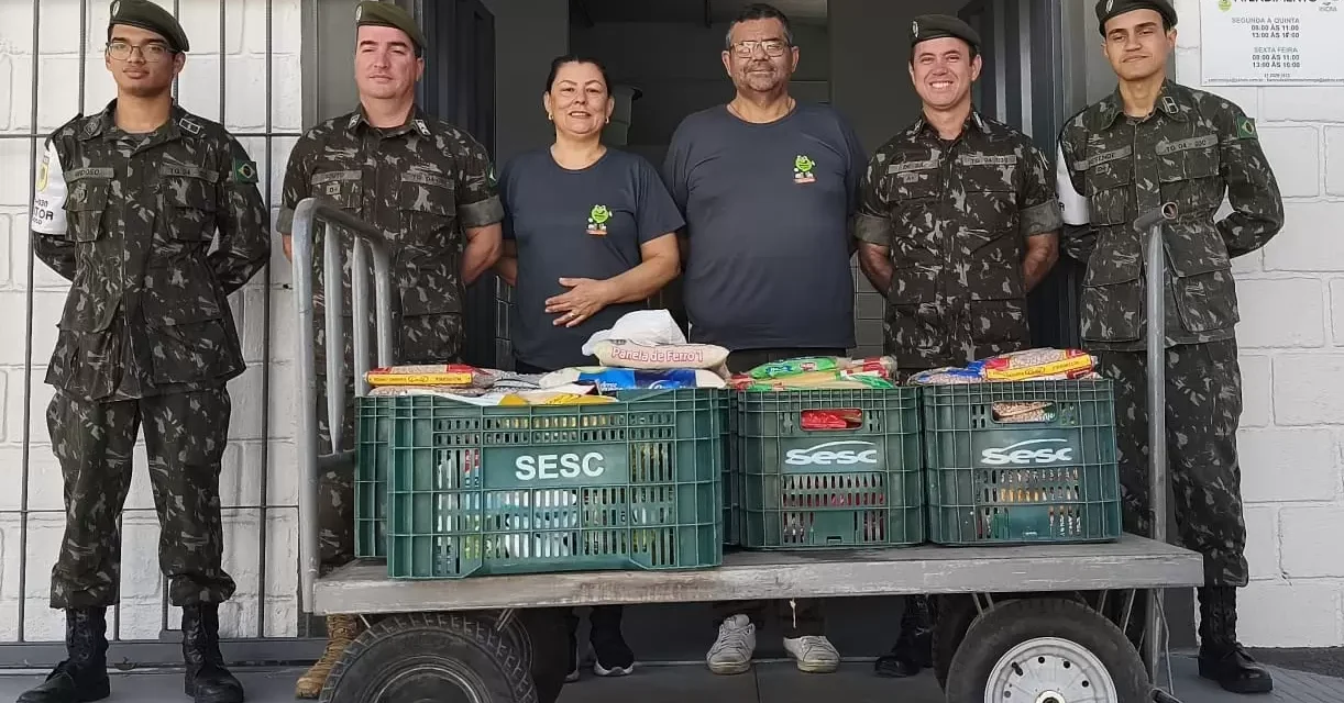 TG 04-030 doa mais de 150 kg de alimentos ao Banco Municipal de Alimentos de Formiga