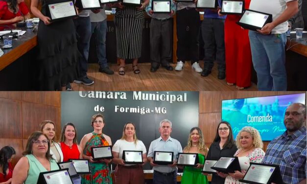 Câmara Municipal de Formiga realiza entrega da Comenda ‘’Nery Campos Nunes’’