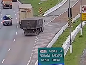 Motorista evita tragédia na BR-376 ao utilizar área de escape após pane nos freios
