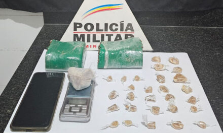 Casal é preso com grande quantidade de drogas no bairro Novo Horizonte, em Formiga-MG