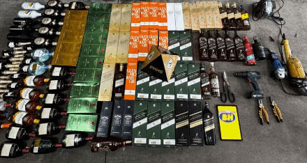PM recupera mais de 100 garrafas de whisky furtadas de supermercado de MG