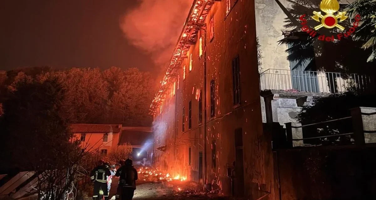 Incêndio destrói mosteiro histórico na Itália; freiras escapam e duas são hospitalizadas