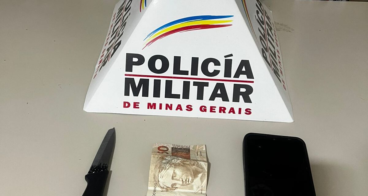 PM prende suspeito de furto e recupera celular e dinheiro em Camacho (MG)