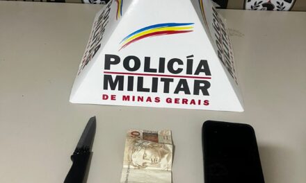 PM prende suspeito de furto e recupera celular e dinheiro em Camacho (MG)
