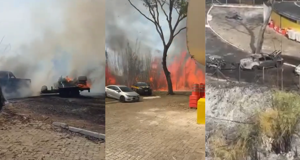 Incêndio atinge delegacia da PRF em Roseira (SP) e danifica 12 viaturas