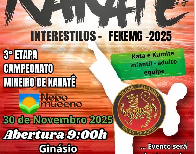 Nepomuceno recebe a terceira etapa do Campeonato Mineiro de Karatê Interestilos