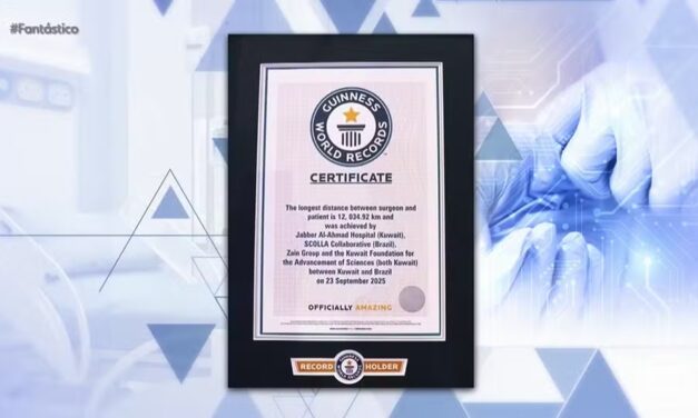 Cirurgia robótica entre Kuwait e Paraná entra para o Guinness por maior distância entre médico e paciente