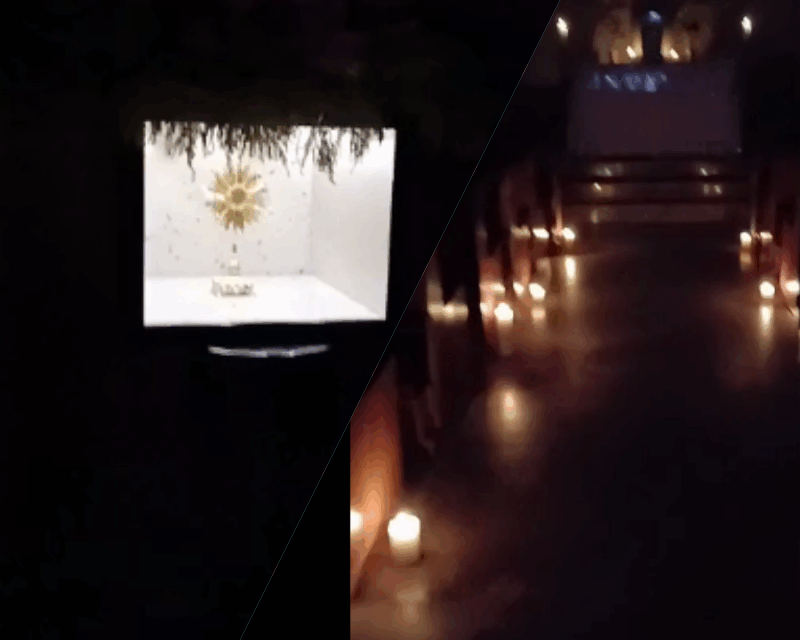 Relicário de Santa Teresinha permanece iluminado durante apagão e emociona fiéis em Divinópolis