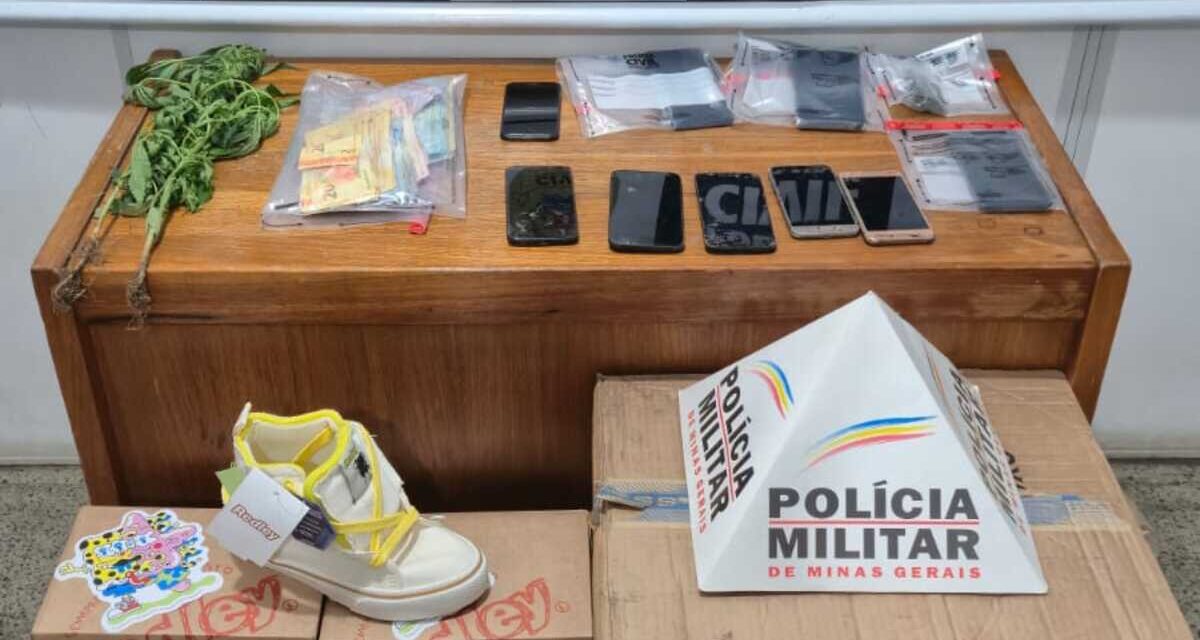 Polícias Civil e Militar prendem suspeitos e apreendem R$ 8 mil, celulares e tênis furtados em João Monlevade