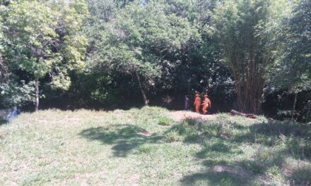 Bombeiros avaliam possível vestígio de desaparecido na zona rural de Pains