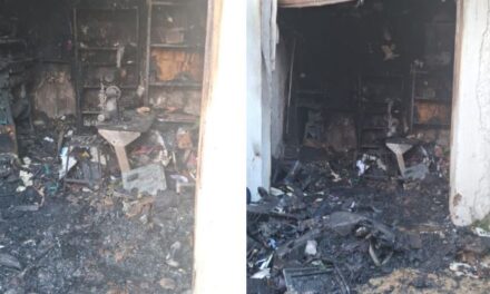 Incêndio em loja de calçados mobiliza bombeiros no Buritis