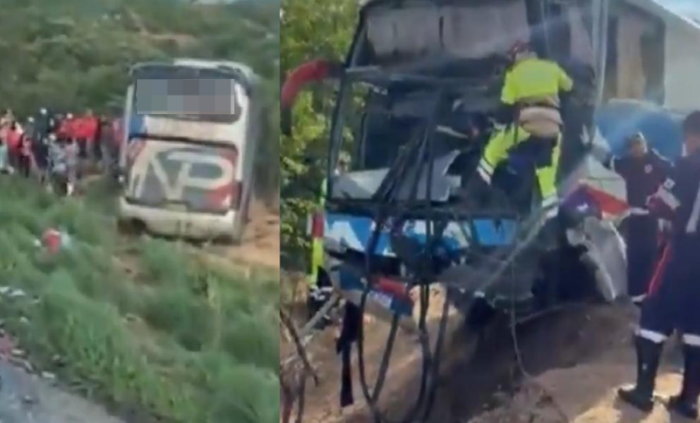 Grave acidente entre ônibus interdita trecho da BR-251, no Norte de Minas