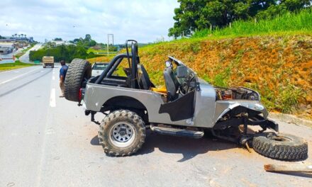 Capotamento na MG-050 deixa homem ferido em Formiga
