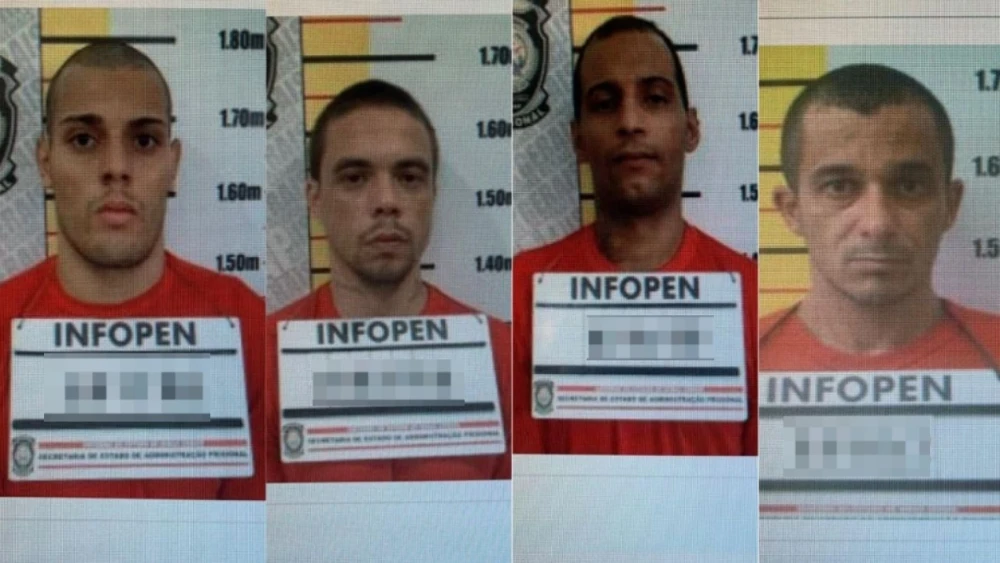 Quatro detentos de alto risco são identificados após fuga em Formiga; helicóptero da PM auxilia nas buscas