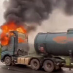 Fogo consome carreta-tanque carregada com biodiesel na BR-262