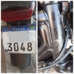 Motocicleta com placa falsa é apreendida pela PM na rua Doutor Teixeira Soares