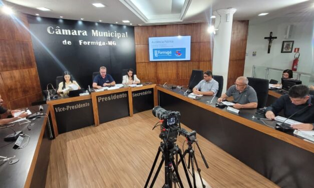 PPA 2026–2029 e Diretrizes Orçamentárias (LDO) são temas de audiência pública na Câmara de Formiga